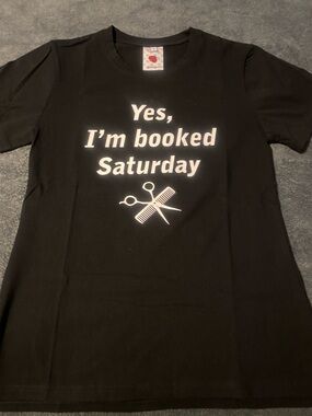 Yes, I’m Booked Saturday Black Graphic Tee - Unbranded